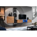 Tv-møbelsett Switch 270x176 cm - Vegghengt - Eikelook
