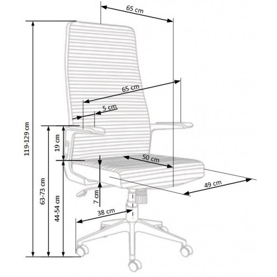 Kontorstol Arezzo - Grå