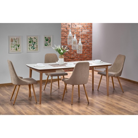 Spisebord Barret 90-190 cm - Hvit - Eikelook