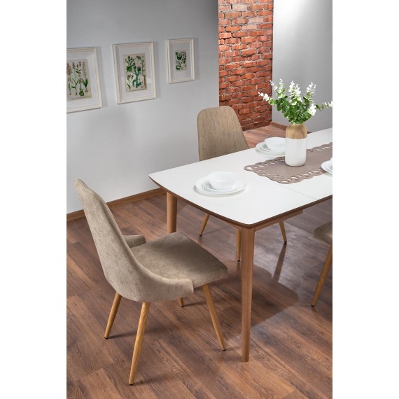 Spisebord Barret 90-190 cm - Hvit - Eikelook