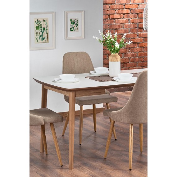 Spisebord Barret 90-190 cm - Hvit - Eikelook