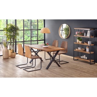 Spisebord Xavier 160-250cm - Naturlook - Svart