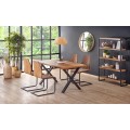Spisebord Xavier 160-250 cm - eik - sort