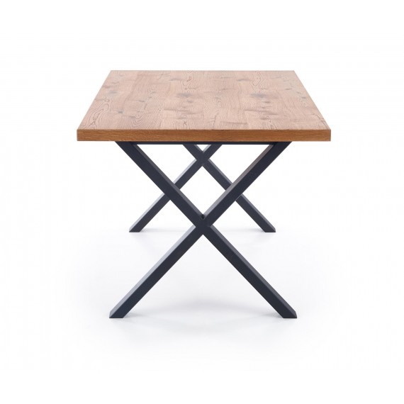 Spisebord Xavier 160-250cm - Naturlook - Svart