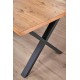 Spisebord Xavier 160-250cm - Naturlook - Svart