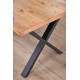 Spisebord Xavier 160-250cm - Naturlook - Svart