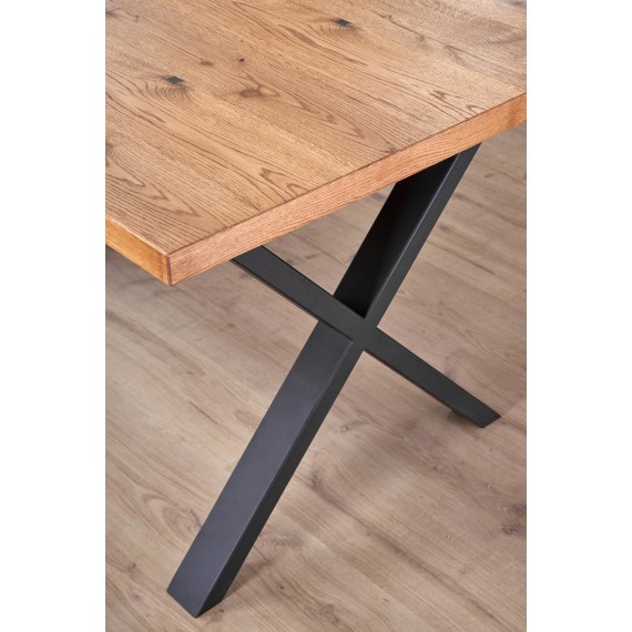 Spisebord Xavier 160-250cm - Naturlook - Svart