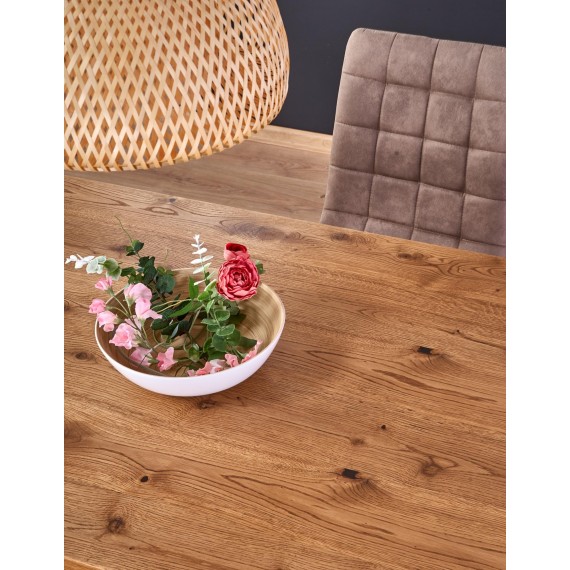 Spisebord Xavier 160-250cm - Naturlook - Svart