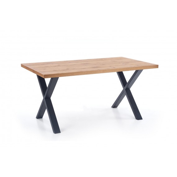 Spisebord Xavier 160-250cm - Naturlook - Svart