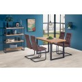 Spisebord Horus 126-206 cm - eik - sort