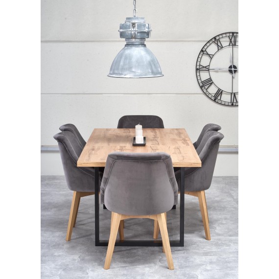 Spisebord Venom 160-210 cm - Naturlook - Svart