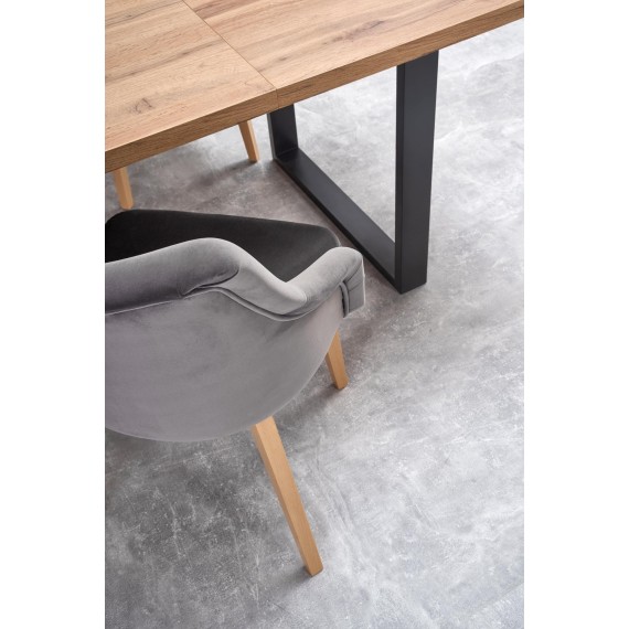 Spisebord Venom 160-210 cm - Naturlook - Svart