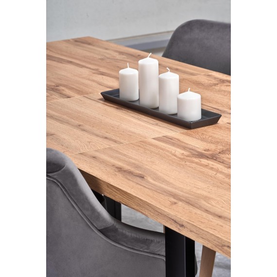 Spisebord Venom 160-210 cm - Naturlook - Svart