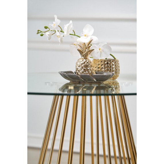 Spisebord Liverpool 120 cm - Med Glassplate