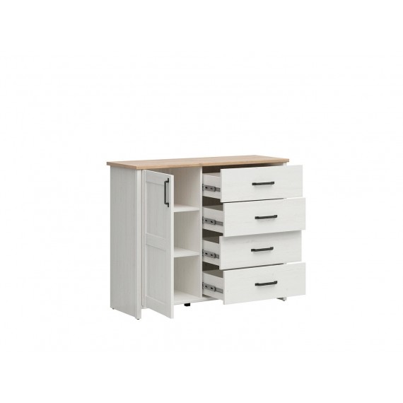 Kommode Loksa 120x99 cm - Hvit - Eikelook