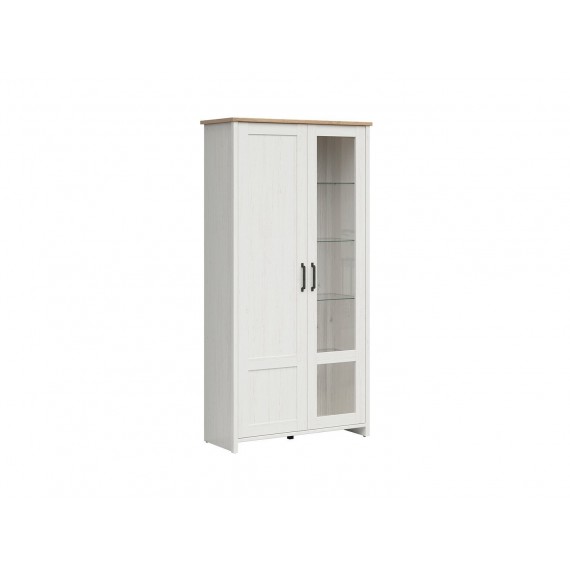Vitrine Loksa 102x201 cm - Hvit - Eikelook