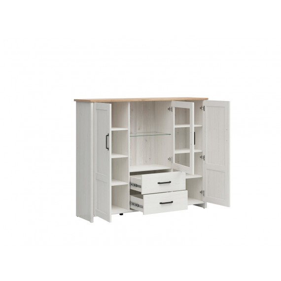 Skjenk Loksa 160x135 cm - Hvit - Eikelook