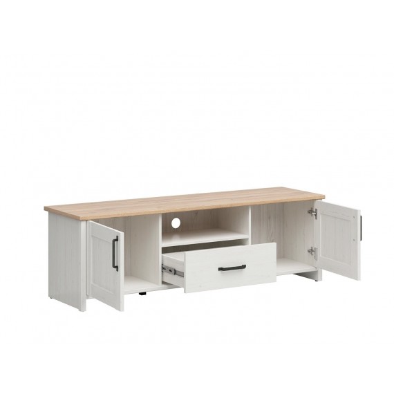 Tv-benk Loksa 160x51 cm - Hvit - Eikelook