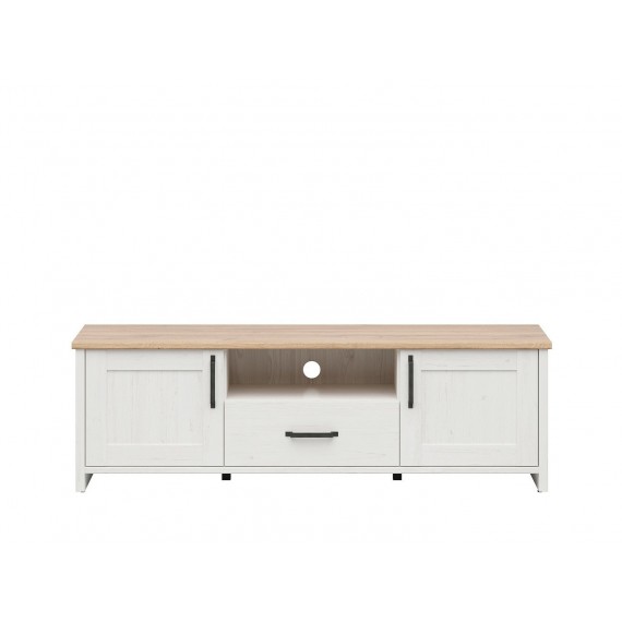 Tv-benk Loksa 160x51 cm - Hvit - Eikelook