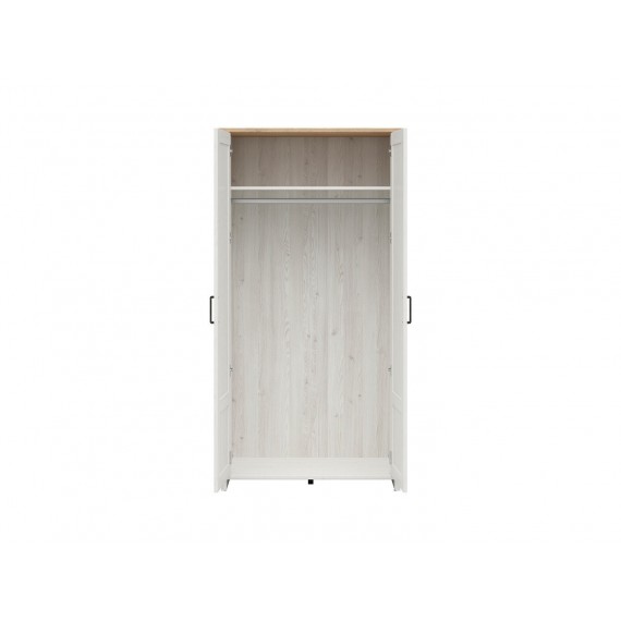 Garderobe Loksa 102x201 cm - Hvit - Eikelook