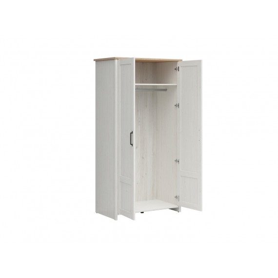 Garderobe Loksa 102x201 cm - Hvit - Eikelook
