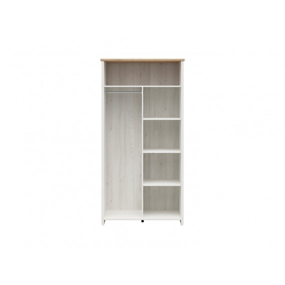 Garderobe Loksa 102x201 cm - Hvit - Eikelook