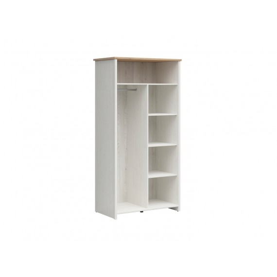 Garderobe Loksa 102x201 cm - Hvit - Eikelook