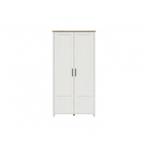 Garderobe Loksa 102x201 cm - Hvit - Eikelook