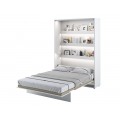 Skapseng Bed Concept 140 x 200 - vertikal - hvit høyglans