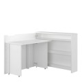 Work Concept skrivebord 115 cm - Sammenleggbart skrivebord - Hvit glans