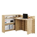 Skrivebord Work Concept 115/136 cm - Sammenleggbart skrivebord - eik