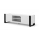 Tv-benk Mondeo 158 x 47 - Hvit matt - Svart matt