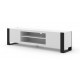 Tv-benk Mondeo 188 x 47 cm - Hvit matt - Svart matt