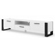 Tv-benk Nuko 200 x 48 - Hvit matt - Svart matt