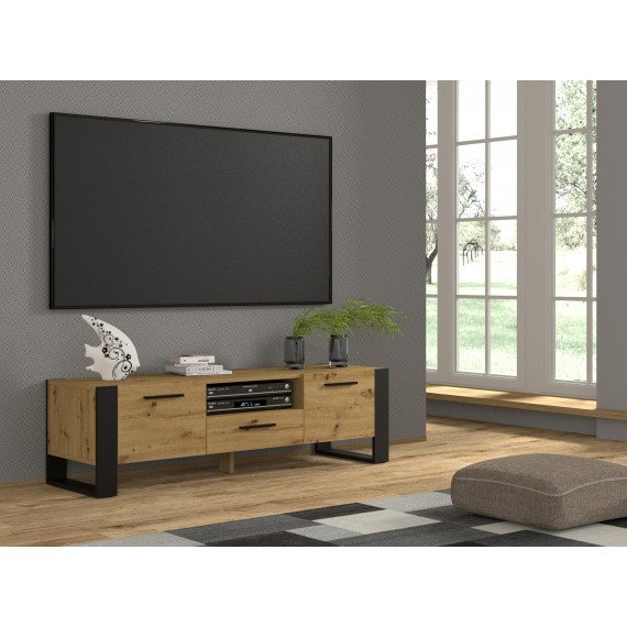 Tv-benk Nuko 160 x 48 - Trefarget - Eikelook