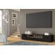 Tv-benk Anelle 198 x 40 - Svart matt - Eikelook