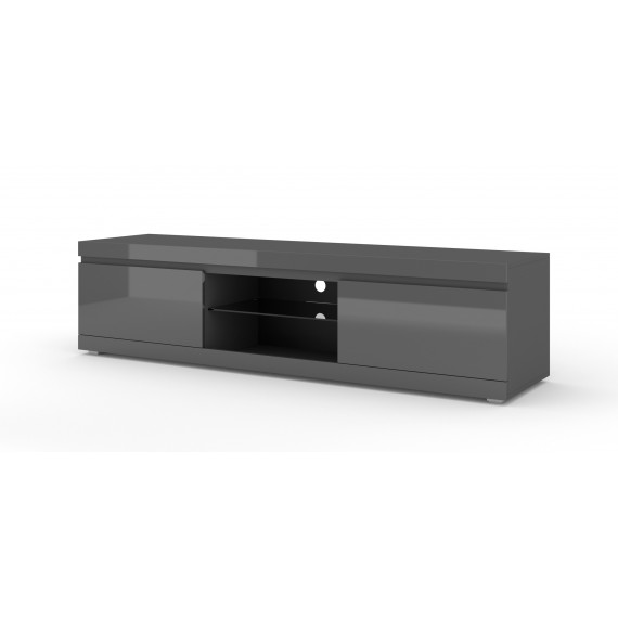Tv-benk Neto 180 x 45 - Grafitt høyglans - Vegghengt