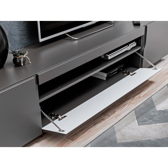 TV-benk Teon 200 cm - Grafitt - 2 dører