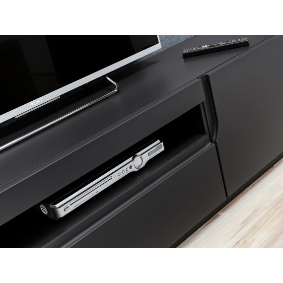 TV-benk Teon 200 cm - Svart matt - 2 dører