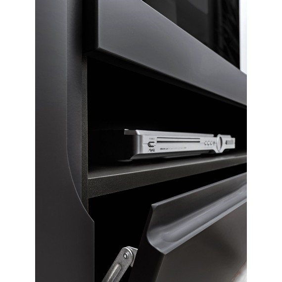 TV-benk Teon 200 cm - Svart matt - 2 dører