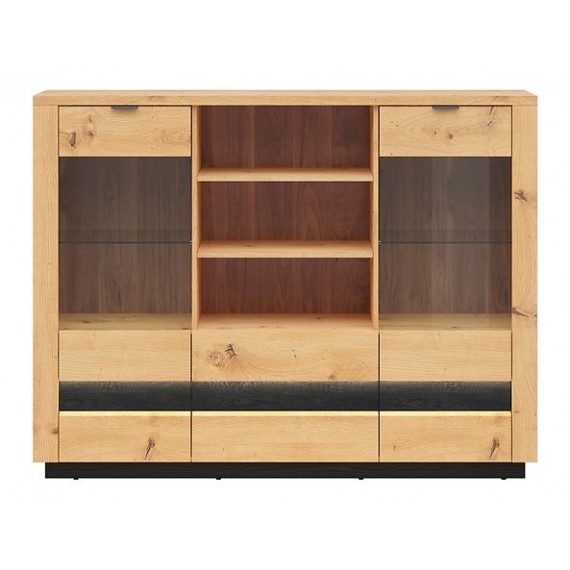 Skjenk Ostilla 161x124 cm - Trelook - med belysning