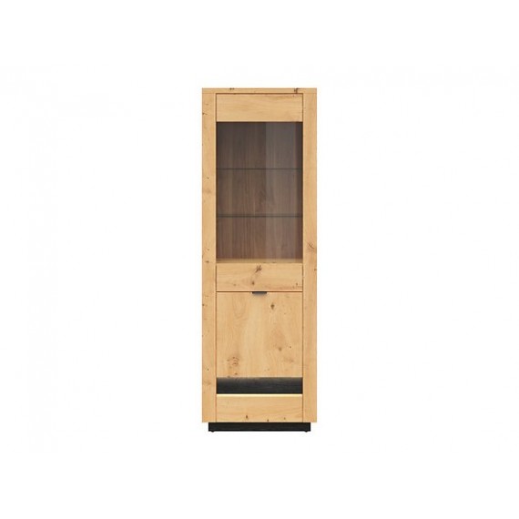 Vitrineskap Ostia 67x200 cm - Trelook - med belysning
