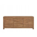 Skjenk Gent 200x85 cm - eik stirling - 2 dører - 3 skuffer