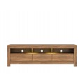 TV-benk Gent 200x60 cm - 3 skuffer - eik stirling
