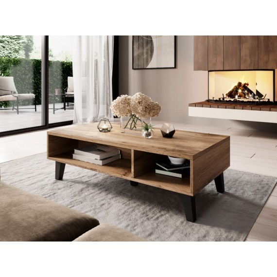 Sofabord med hylle Nord 110x35 cm - eik wotan