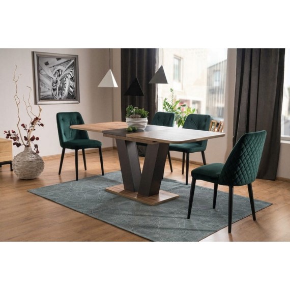 Spisebord Platon 136-176 cm - Eikelook - Brun