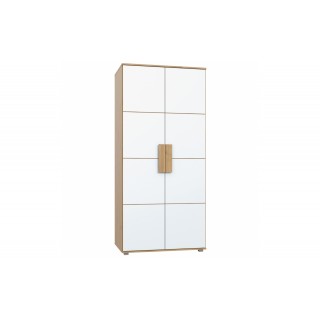 Garderobe Arkino 91x201 cm - Trelook - Hvit - 2 dører