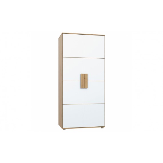 Garderobe Arkino 91x201 cm - Trelook - Hvit - 2 dører