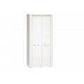 Garderobe Clermont 92x200 cm - Hvit furu - 2 dører