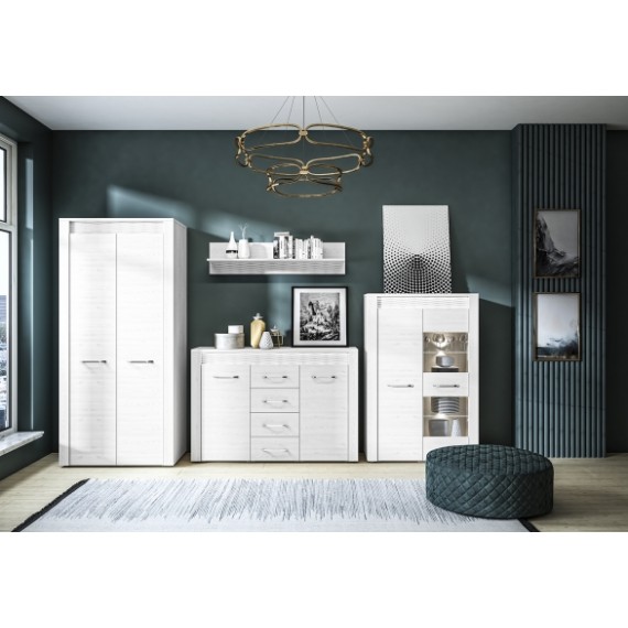 Hylle Clermont 120x28 cm - Hvit furu